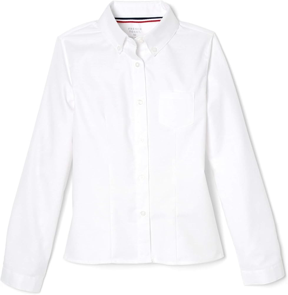 French Toast womens Long Sleeve Oxford Blouse | Amazon (US)