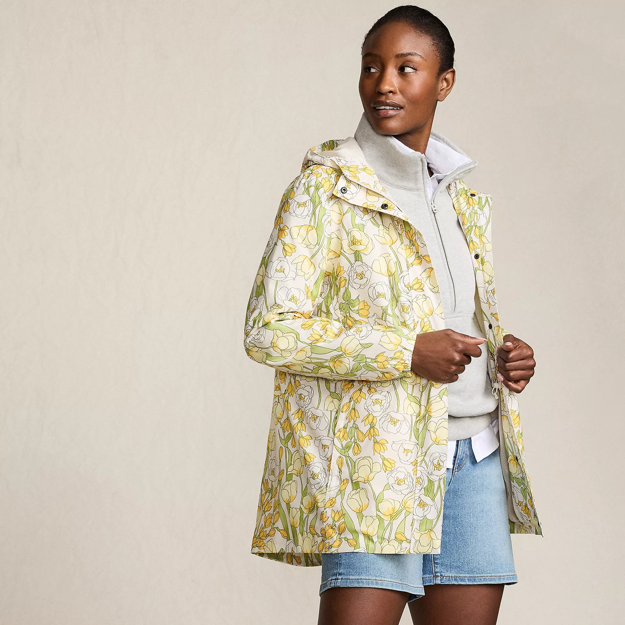 Women's Print Waterproof Hooded Packable Raincoat | Lands' End (US)