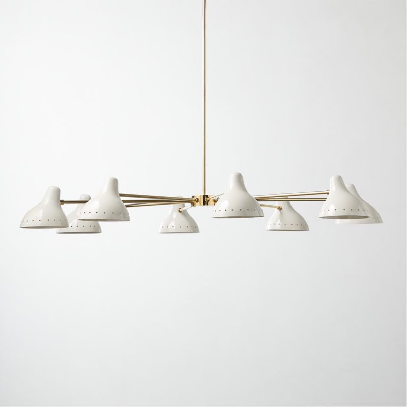 Presley Ivory Enameled and Polished Brass Chandelier + Reviews | CB2 | CB2