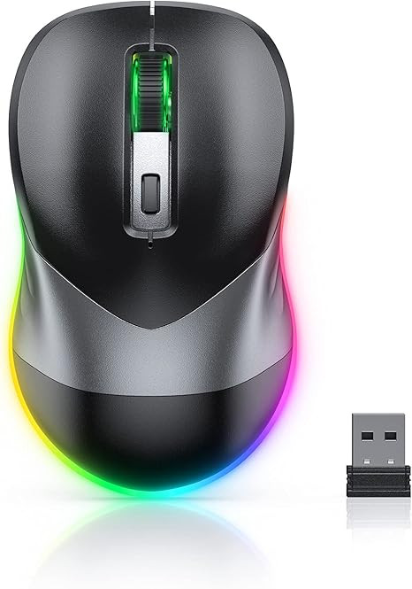 PEIOUS Wireless Mouse, Jiggler Mouse for Laptop - LED Mouse Rechargeable Computer Mice Mouse Move... | Amazon (US)