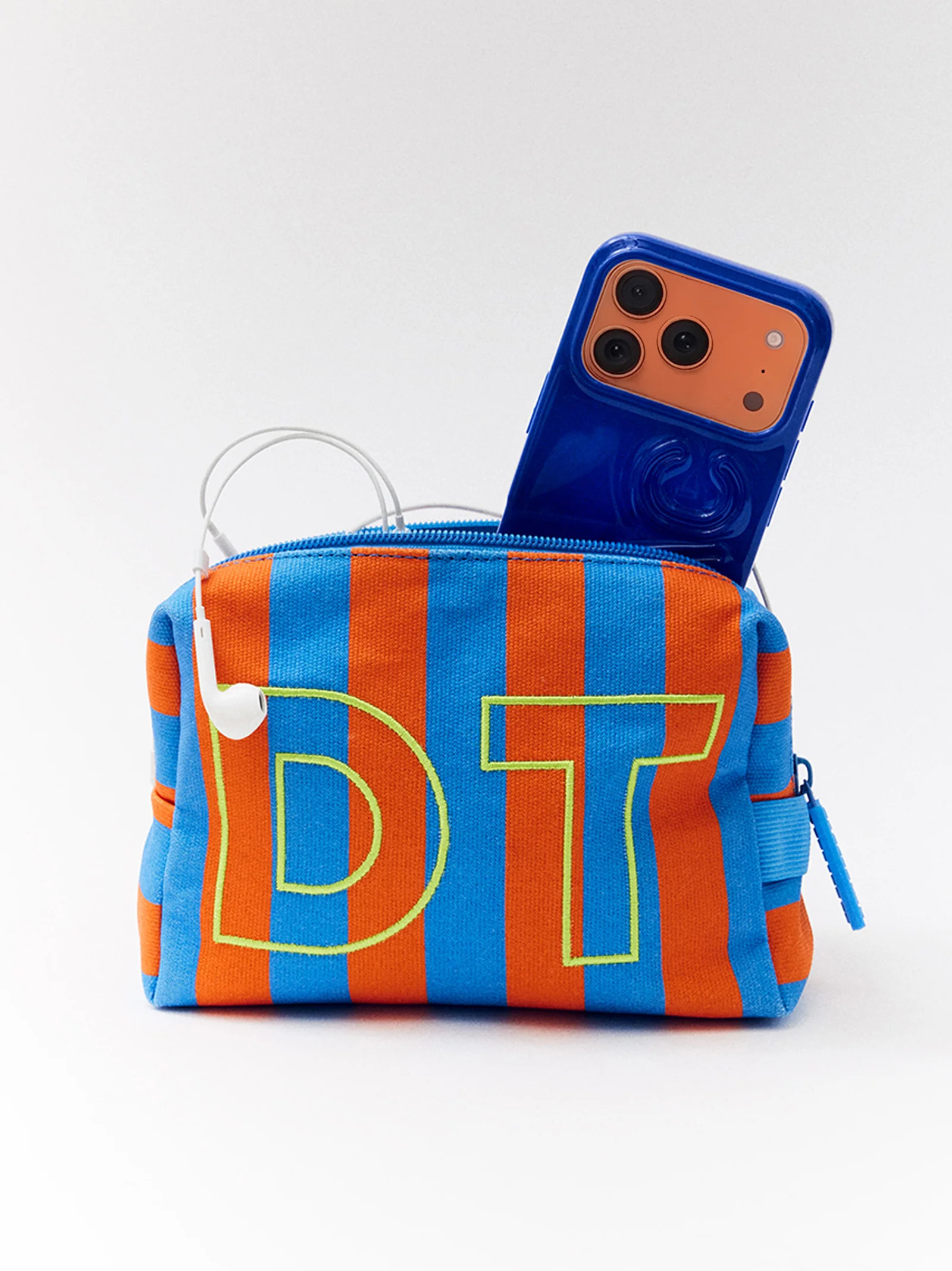 Striped Take It Away Custom Storage Pouch - Custom Regatta | BaubleBar