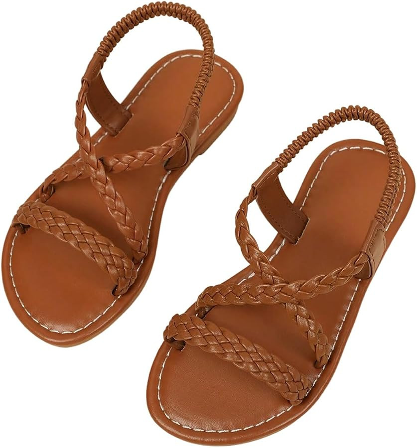 GORGLITTER Girl's Sandals Cute Strappy Ankle Strap Slides Shoes | Amazon (US)