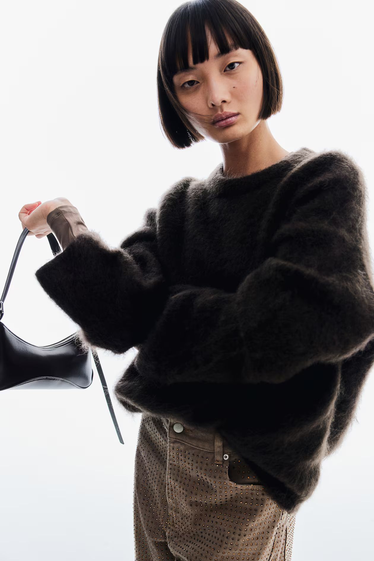 Oversized Mohair-Blend Sweater | H&M (US + CA)