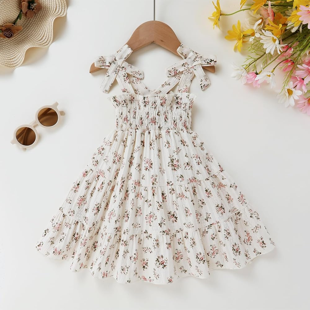 HAPPYMA Toddler Girl Summer Dress Boho Floral Sleeveless Dresses Girls Beach Princess Sundress Ba... | Amazon (US)
