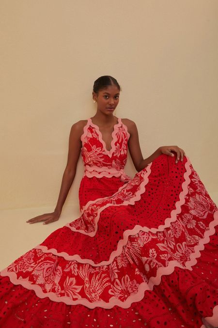 Summer wedding guest dress. Cute spring and summer dress. Pink and red dress. Love this!! 

#LTKstyletip #LTKwedding #LTKparties