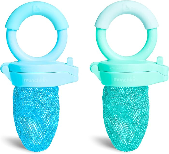 Munchkin Baby Feeder for Fresh Food and Fruit, 2 Pack, Blue/Mint | Amazon (US)