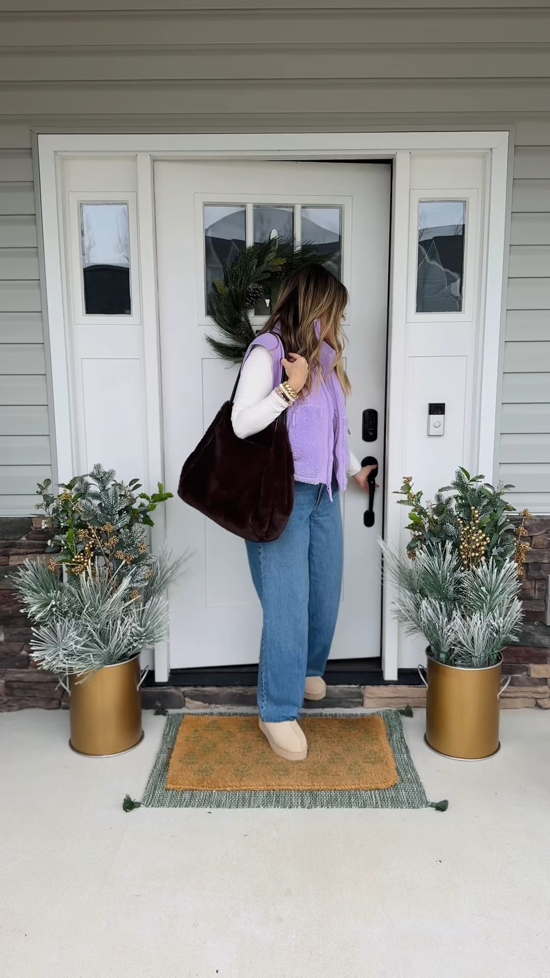 Winter errand running outfit. New active line at Target for the win! I’m wearing a small in the vest and fits true to size with room! The jeans are my favorite Abercrombie style. 

#LTKdayinmylife #LTKmomlife #LTKOver40