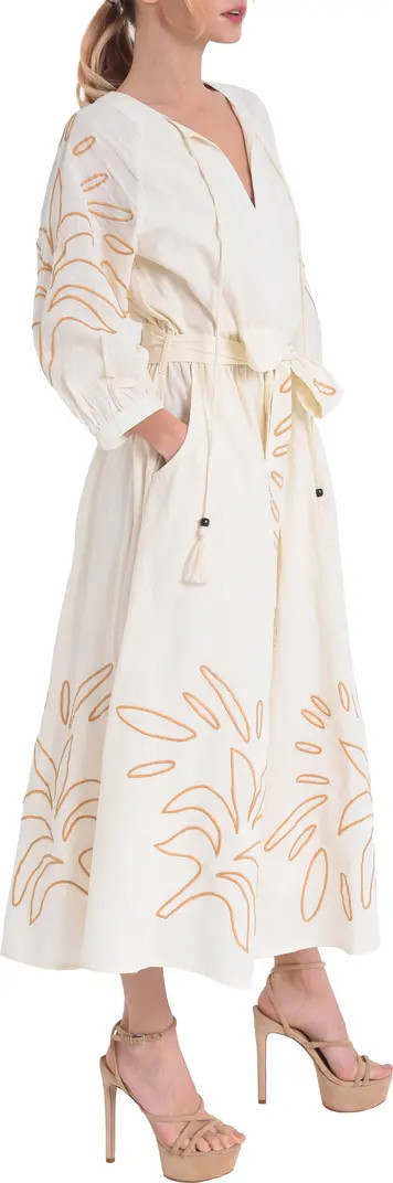 Eliza Embroidered A-Line Dress | Nordstrom