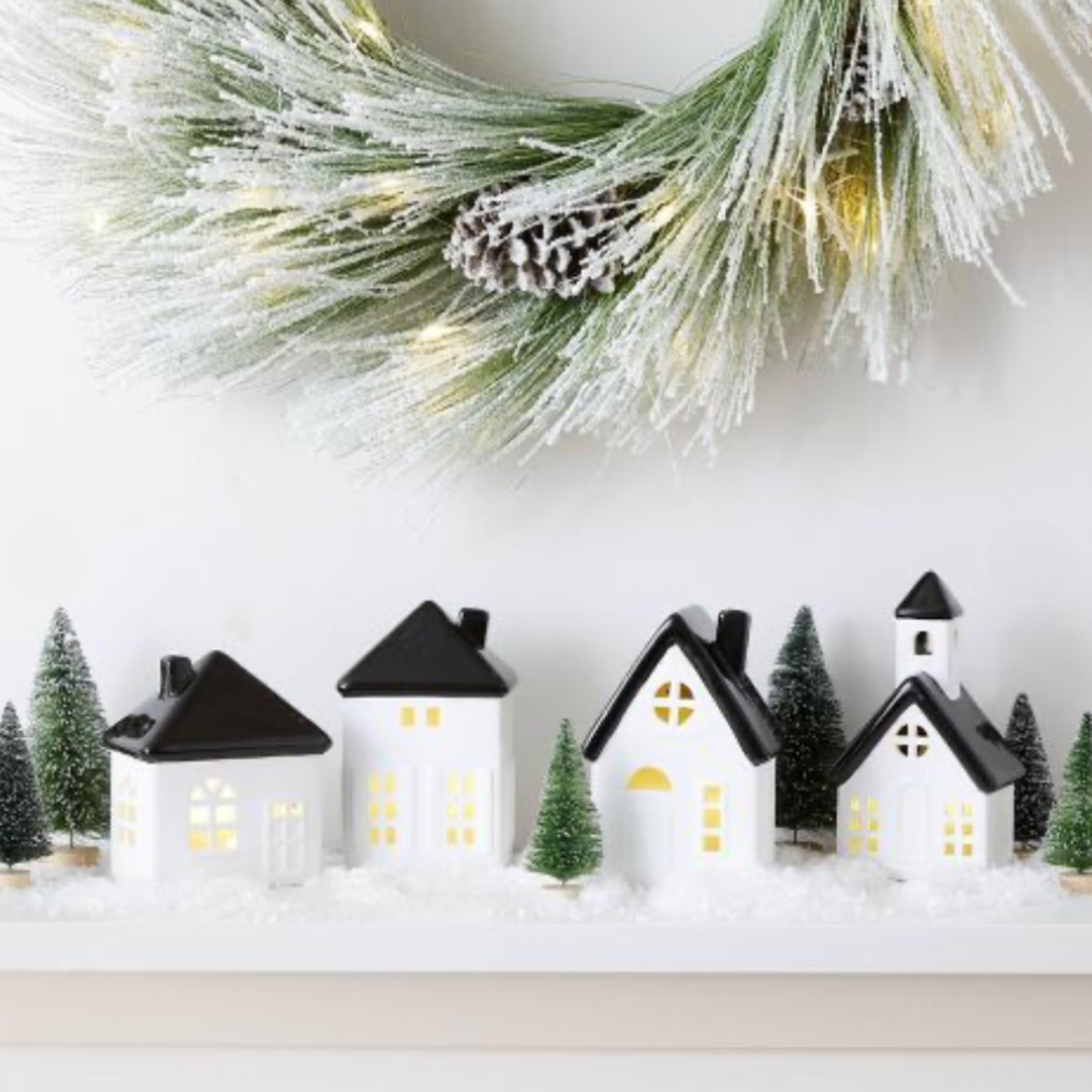 Decorative Ceramic Christmas Village Kit White/Black with Green Trees - Wondershop™

#LTKHolidaySale #LTKSeasonal #LTKHoliday