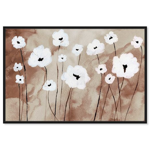 Flower Field Landscape Framed Canvas Wall Art | West Elm (US)