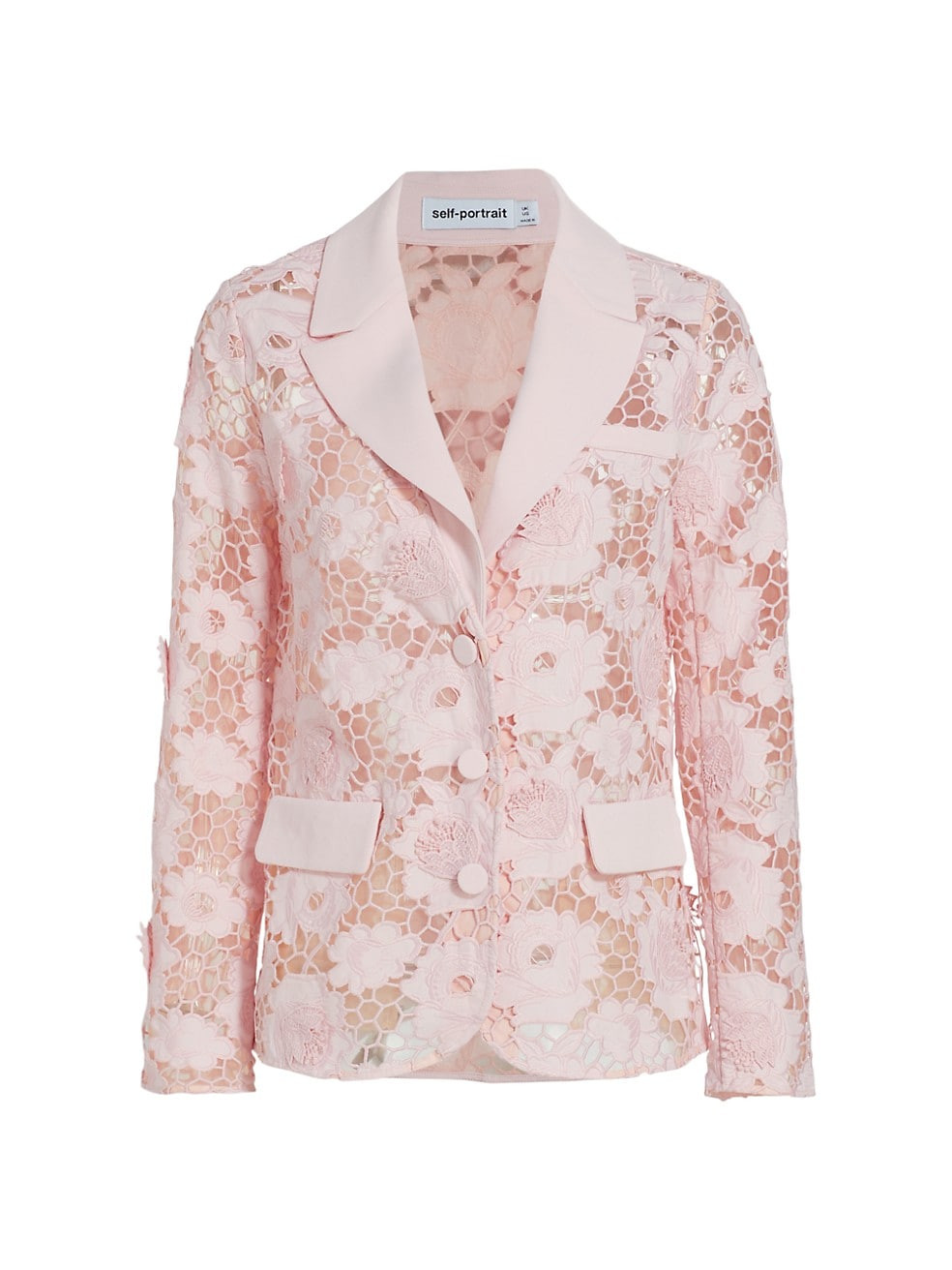 Floral 3D Guipure Lace Blazer | Saks Fifth Avenue
