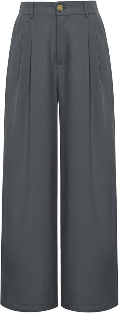 GRACE KARIN Wide Leg Pants for Women Cotton Linen Business Casual Long Trousers Palazzo Pants wit... | Amazon (US)