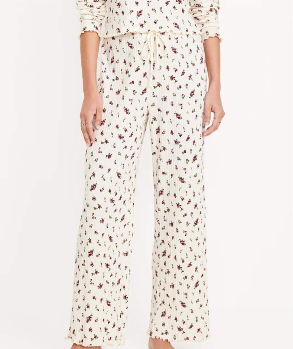 Ditsy Floral Lettuce Trimmed High-Waisted Ribbed Pajama Pants

#LTKFallSale #LTKPlusSize #LTKSeasonal