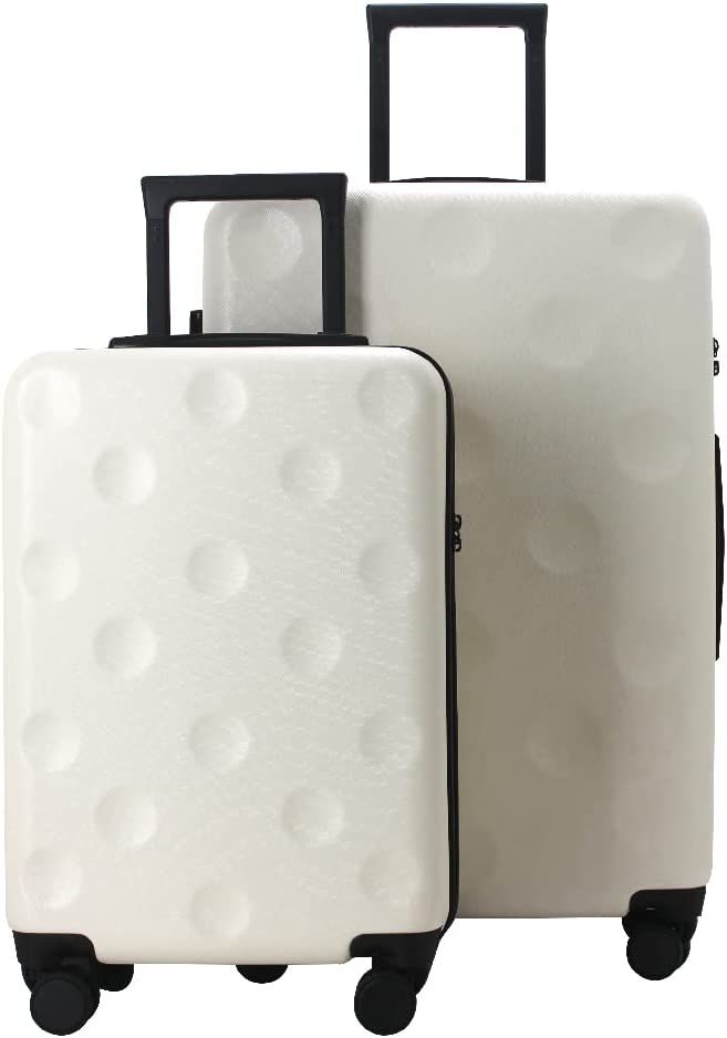 GinzaTravel Fashion Trend Bright Color PC+ABS Luggage TSA Combination Lock Spinner Wheels (White(... | Amazon (US)