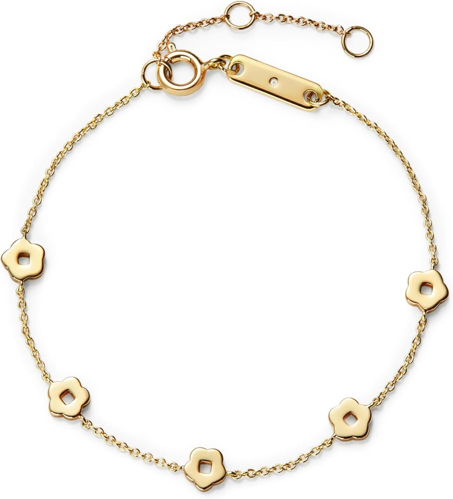 Ana Luisa Gold Flower Bracelet - Rowena Flower Bracelet | 14K Gold Plated | Versatile, Perfect fo... | Amazon (US)