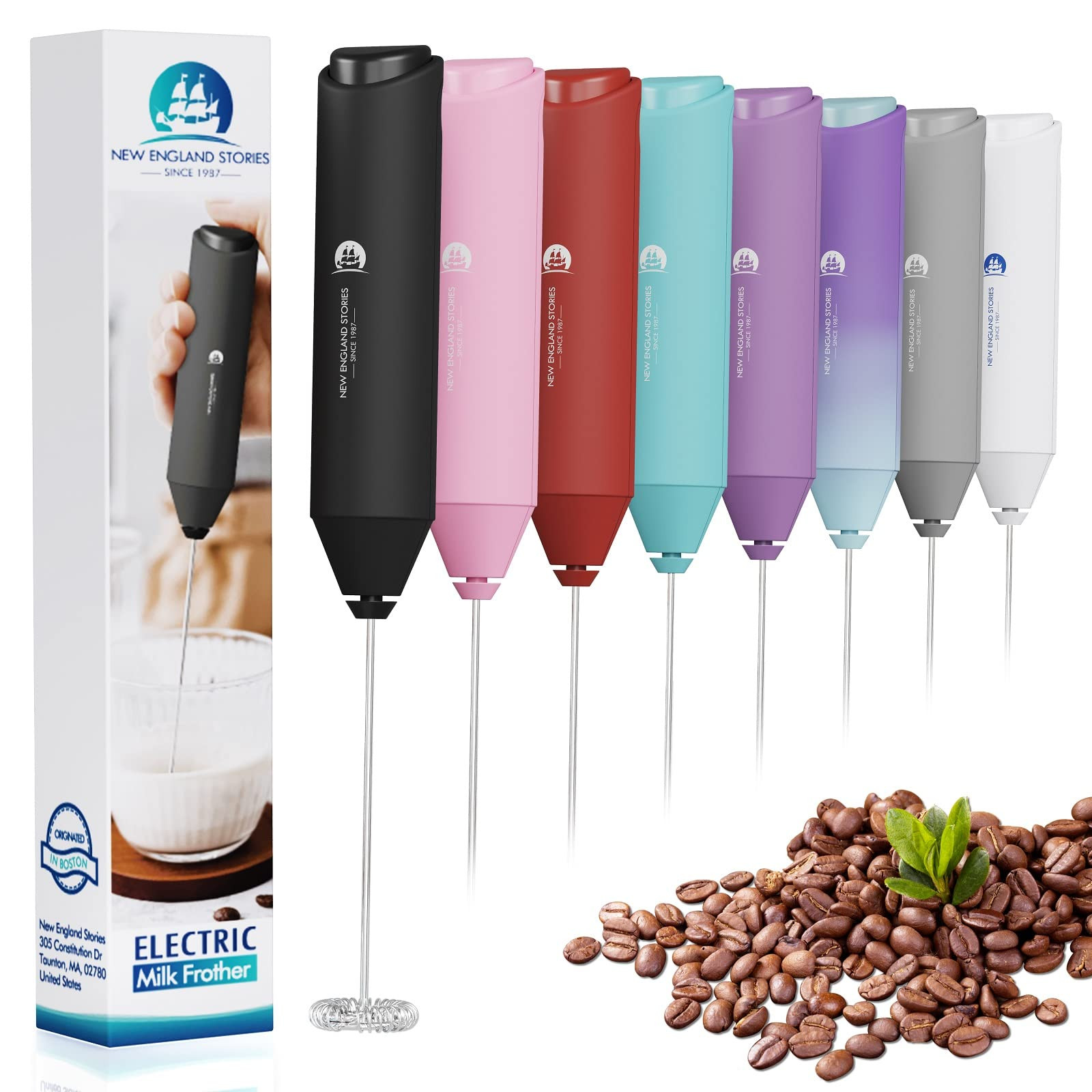 Electric Milk Frother Handheld, Battery Operated Whisk Beater Foam Maker for Coffee, Cappuccino, ... | Amazon (US)