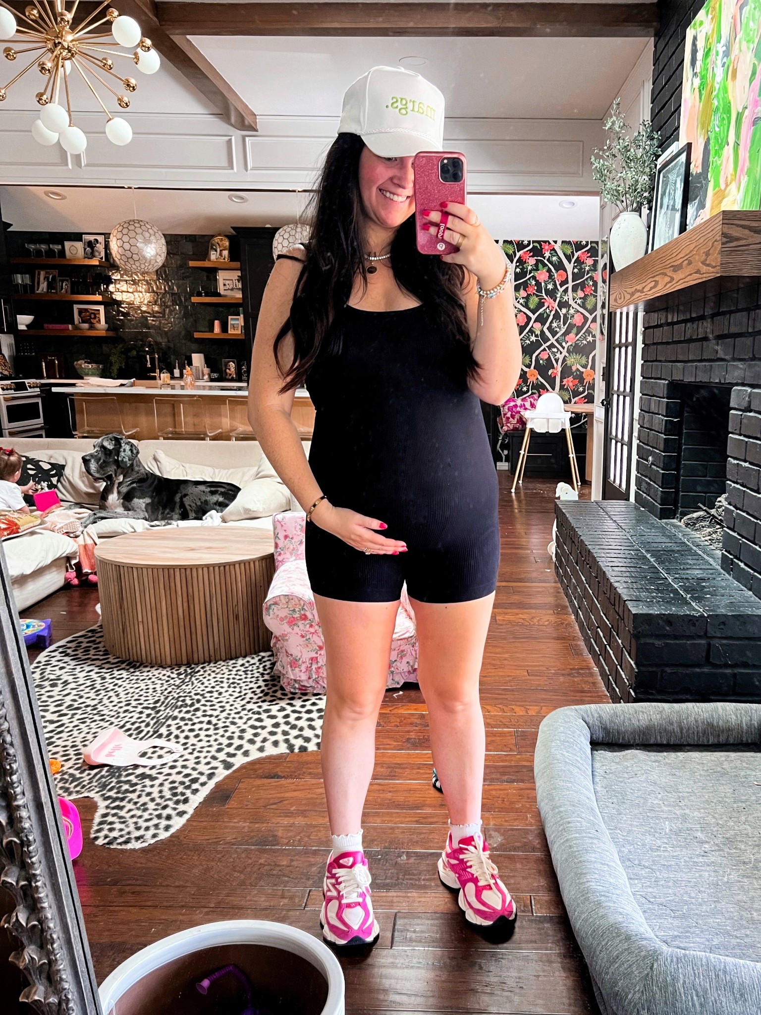 Bump pregnant onesie romper Amazon summer trucker hat new balance sneakers 

#LTKStyleTip #LTKBump #LTKSeasonal