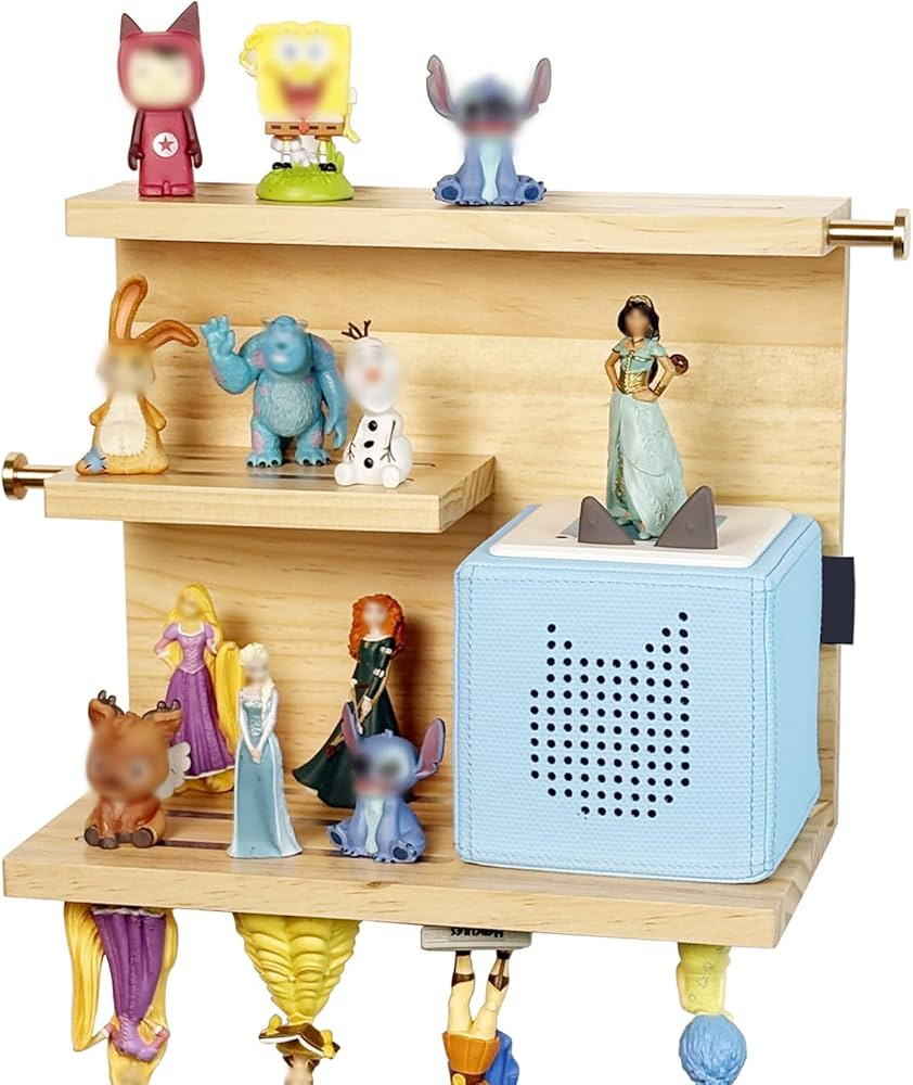 for Toniebox Starter Tonie Shelf Wall Mounted,Tonies Figures Tonies Storage,Magnetic Wooden Float... | Amazon (US)