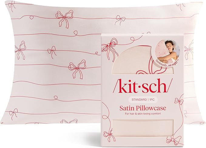 Kitsch Satin Pillowcase, Softer Than Silk Pillow Cases Queen, Cooling Pillow Covers, Satin Pillow... | Amazon (US)