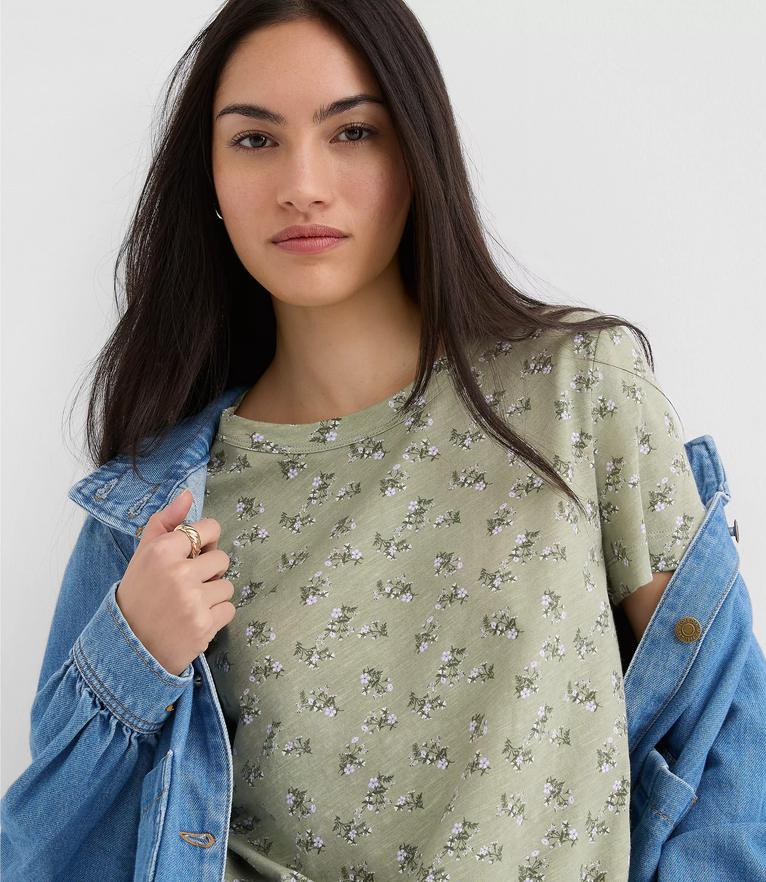 Floral Everyday Crew Tee | LOFT