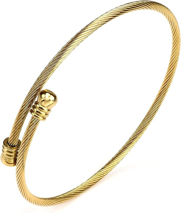 Cable Bracelet for Women Fashion jewelry Brand Cable Wire Retro Antique Bangle Bracelets Designer... | Amazon (US)