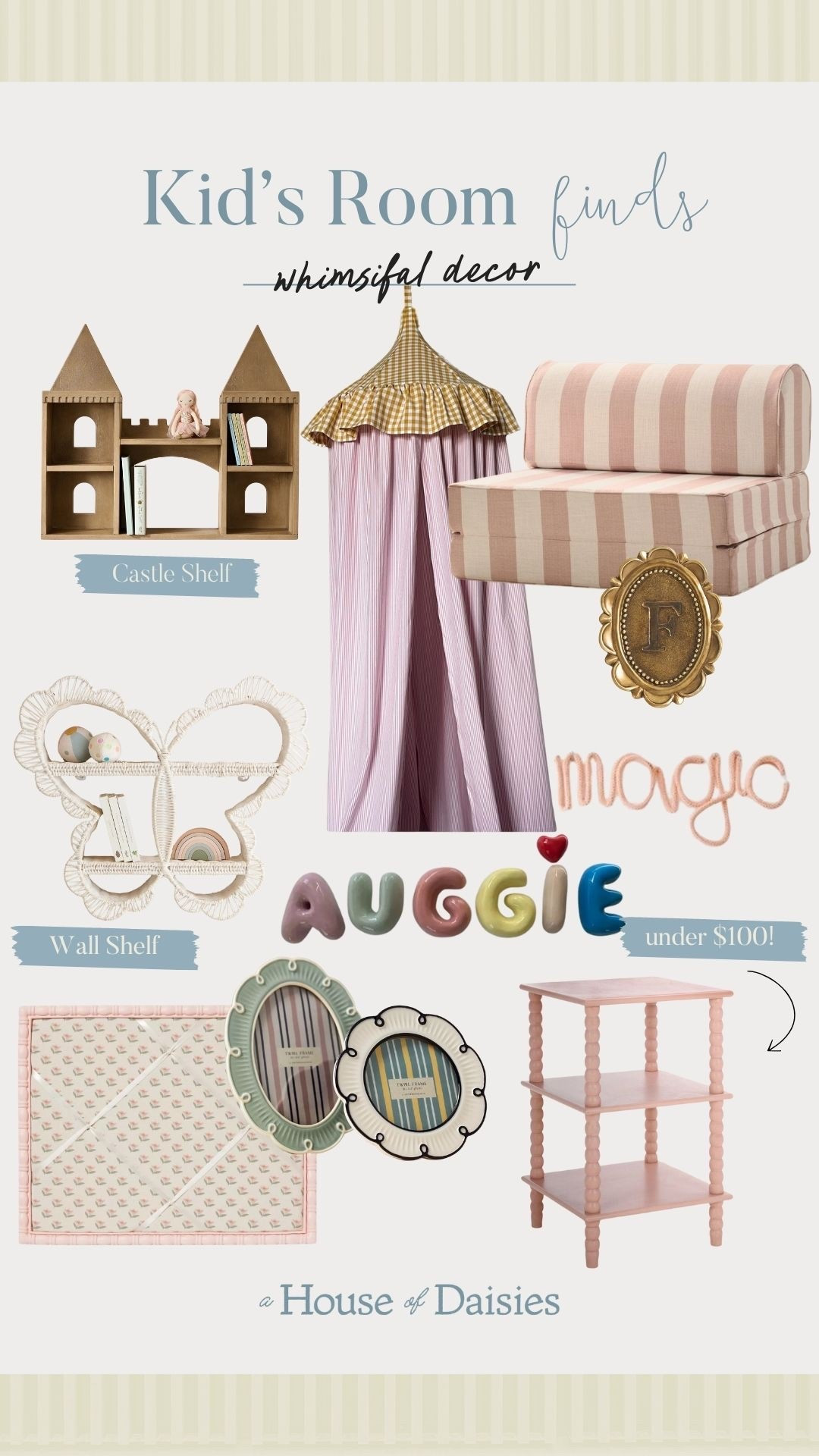 Kid’s room, whimsical kid’s decor, whimsical decor, playroom, pinboard, shelf decor 

#LTKFindsUnder50 #LTKHome #LTKKids