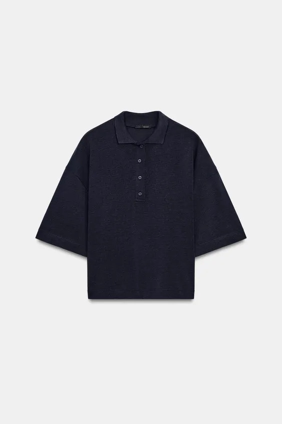 Model height: 179 cmREGULAR FIT - REGULAR COLLAR - REGULAR LENGTH - SHORT SLEEVET-shirt made with... | Zara UK