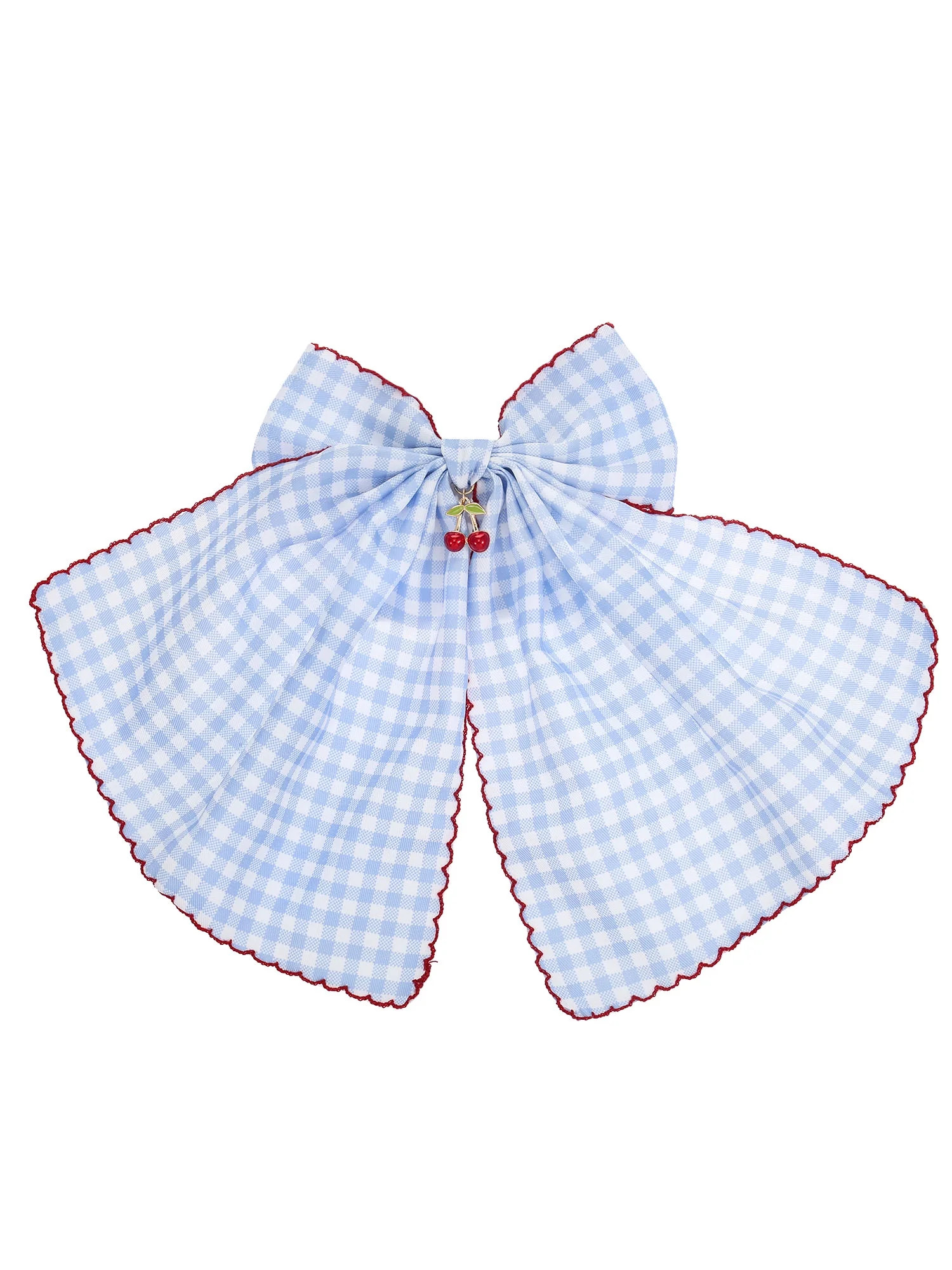Way to Celebrate Americana Blue Gingham Cherry Charm Bow | Walmart (US)
