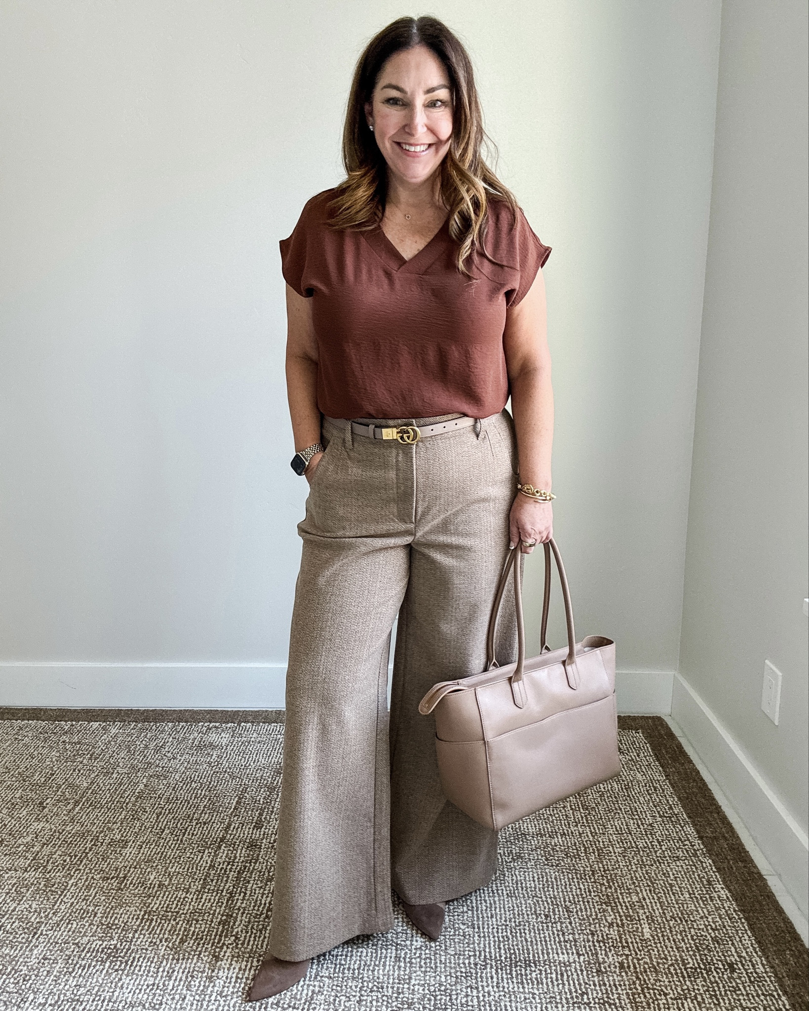 Business Casual Outfit great for the office or teachers wearing 14 reg in pants, large in blouse  

 #LTKOver40 #LTKMidsize #LTKWorkwear