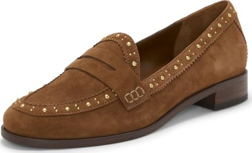 Vince Camuto, Women's, Camdyn Studded Flat Loafer, Burnt Sugar, 8, Medium | Amazon (US)