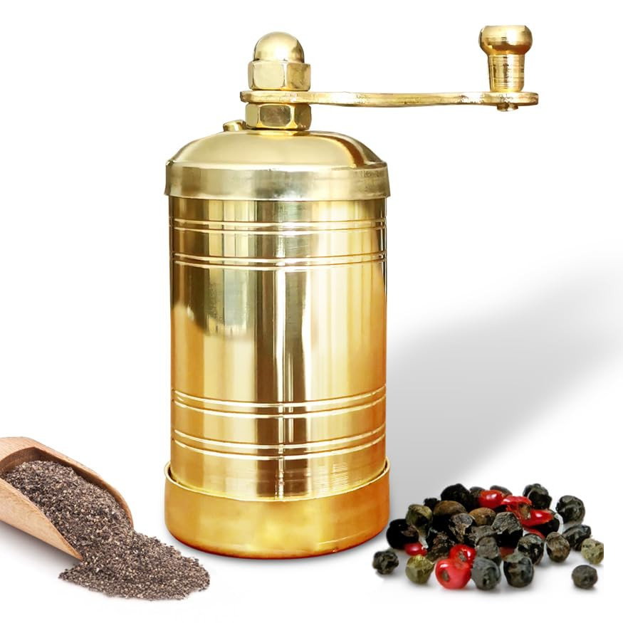 Brass Mini Pepper Grinder and Spice Mill, Spice Grinder, Herb Grinder, Pepper Grinder Manual, Pep... | Amazon (US)