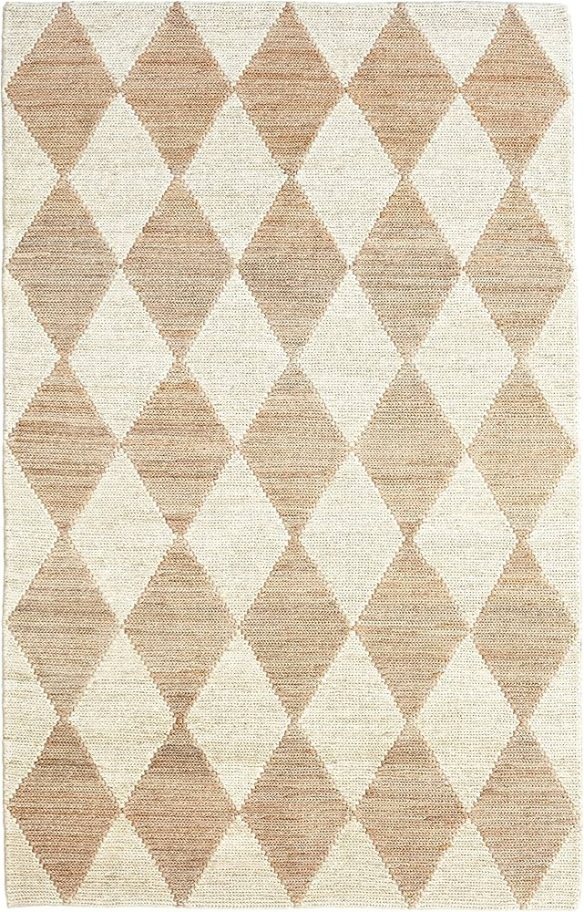Dash and Albert Harwich Natural Handwoven Jute Rug, 2 X 3 Feet, Neutral Geometric Pattern | Amazon (US)