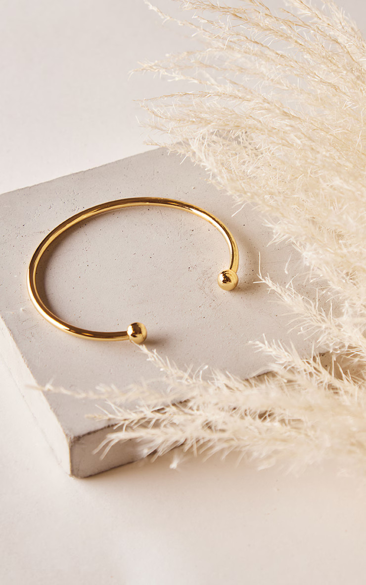 Real Gold Plated Simple Thin Bangle | PrettyLittleThing UK