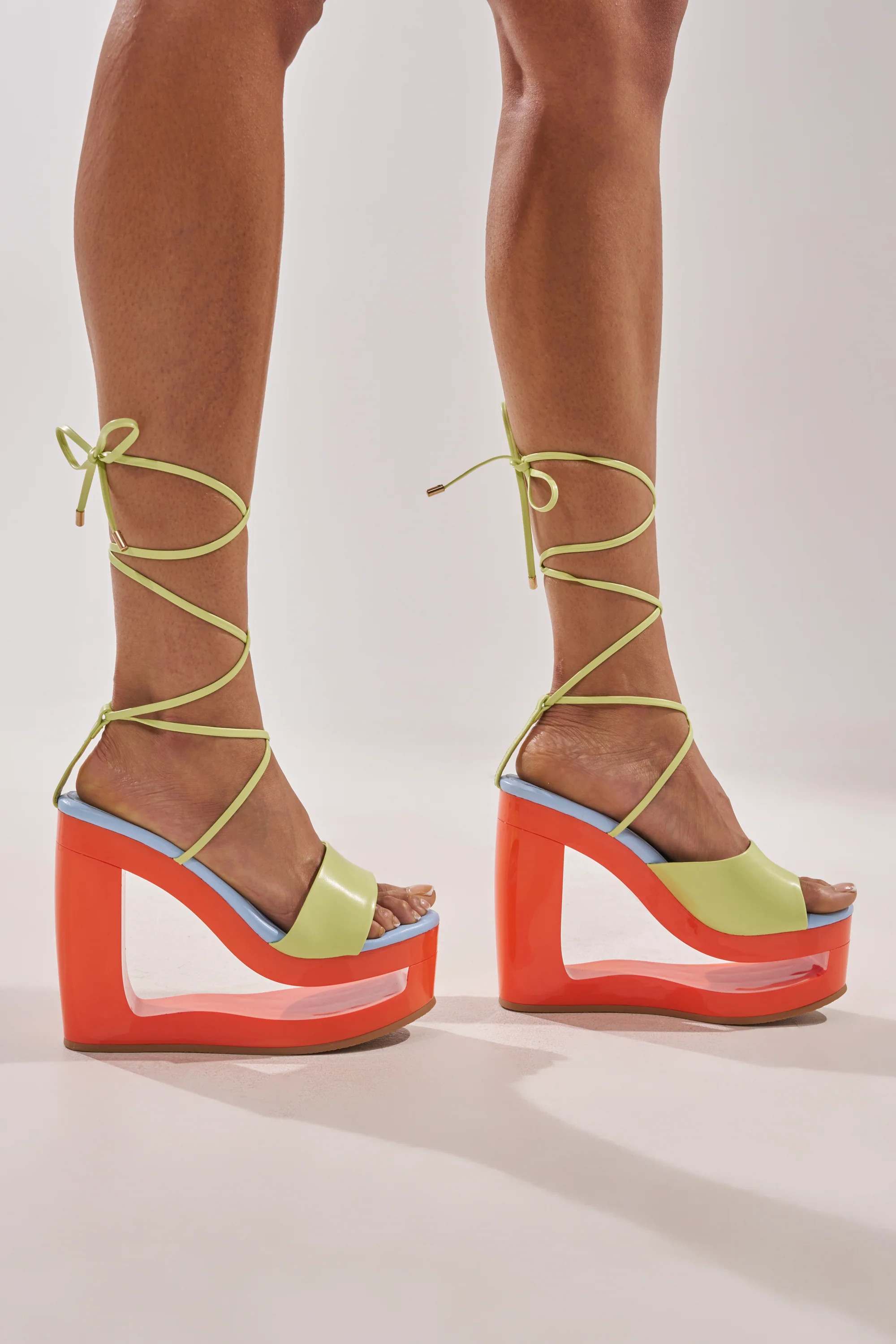 AZALEA WANG TAFFY MULTI NOVELTY WEDGE MULE SANDAL | AKIRA