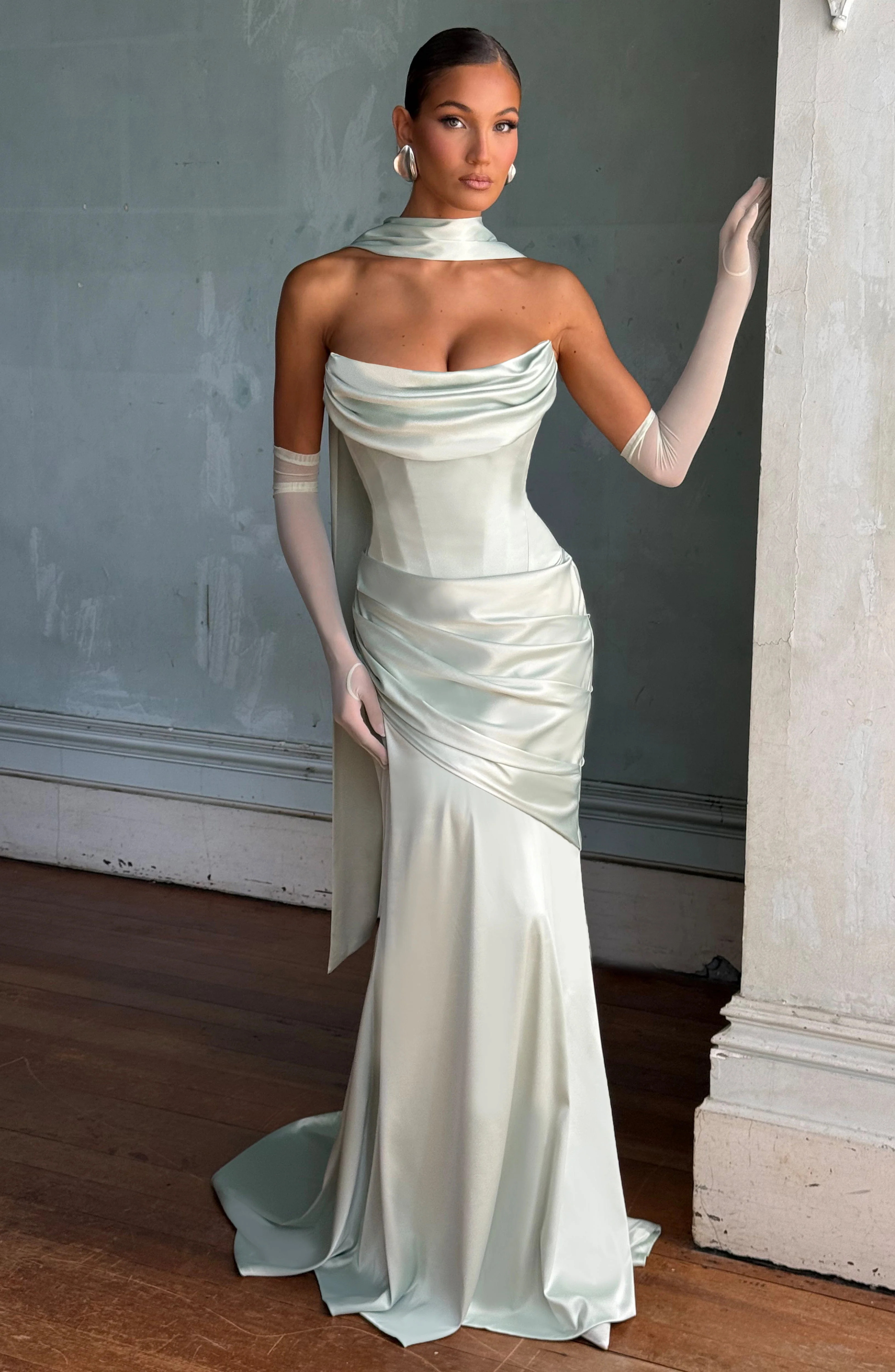 Kensington Maxi Dress - Mint | Babyboo (global)