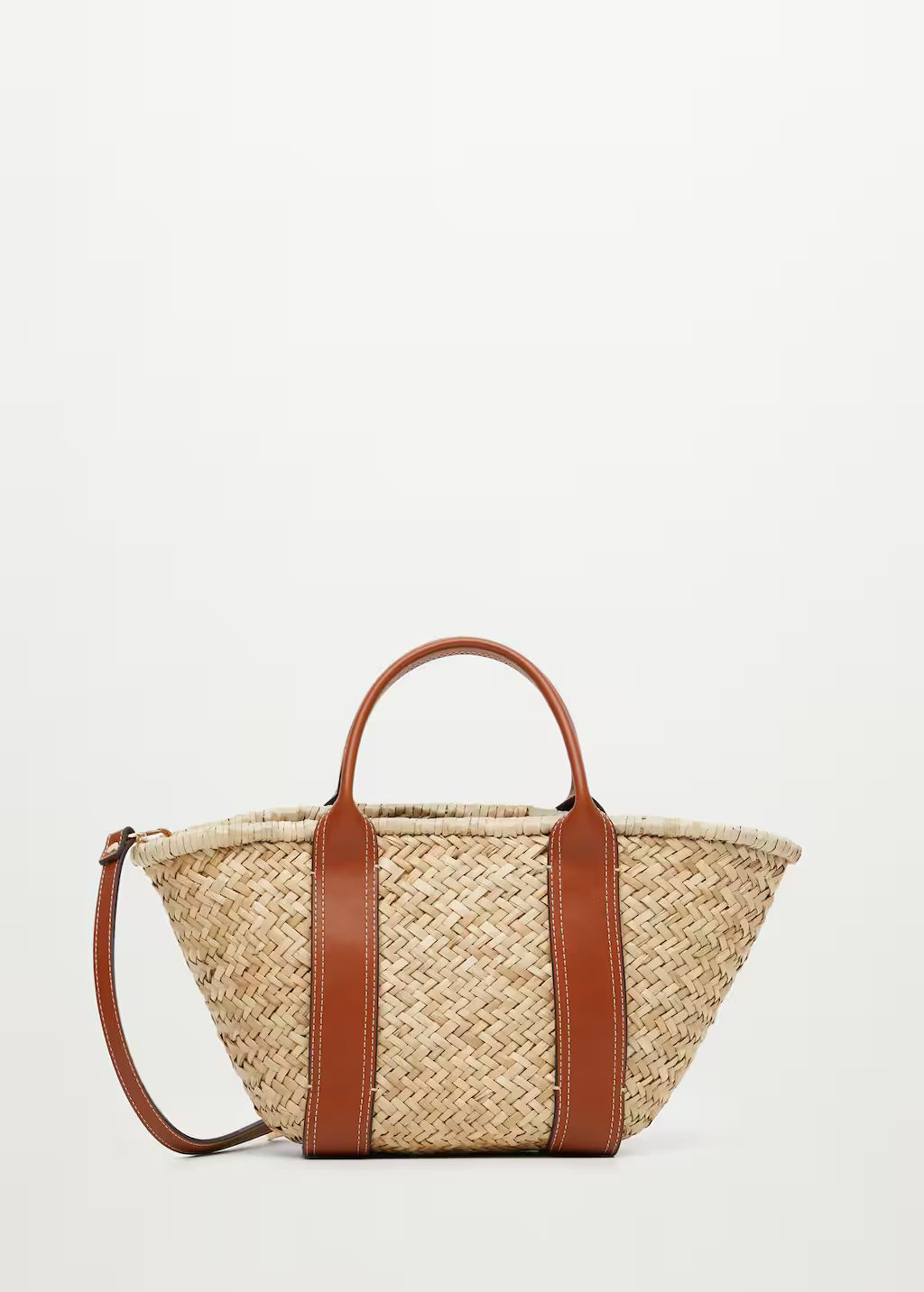 Double strap basket bag | MANGO (US)