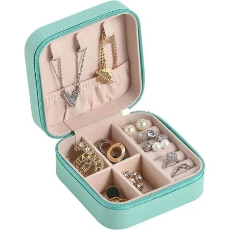 Casewin Travel Jewelry Leather Box Mini Organizer-Small Jewelry Multifunctional Storage Portable Tra | Walmart (US)