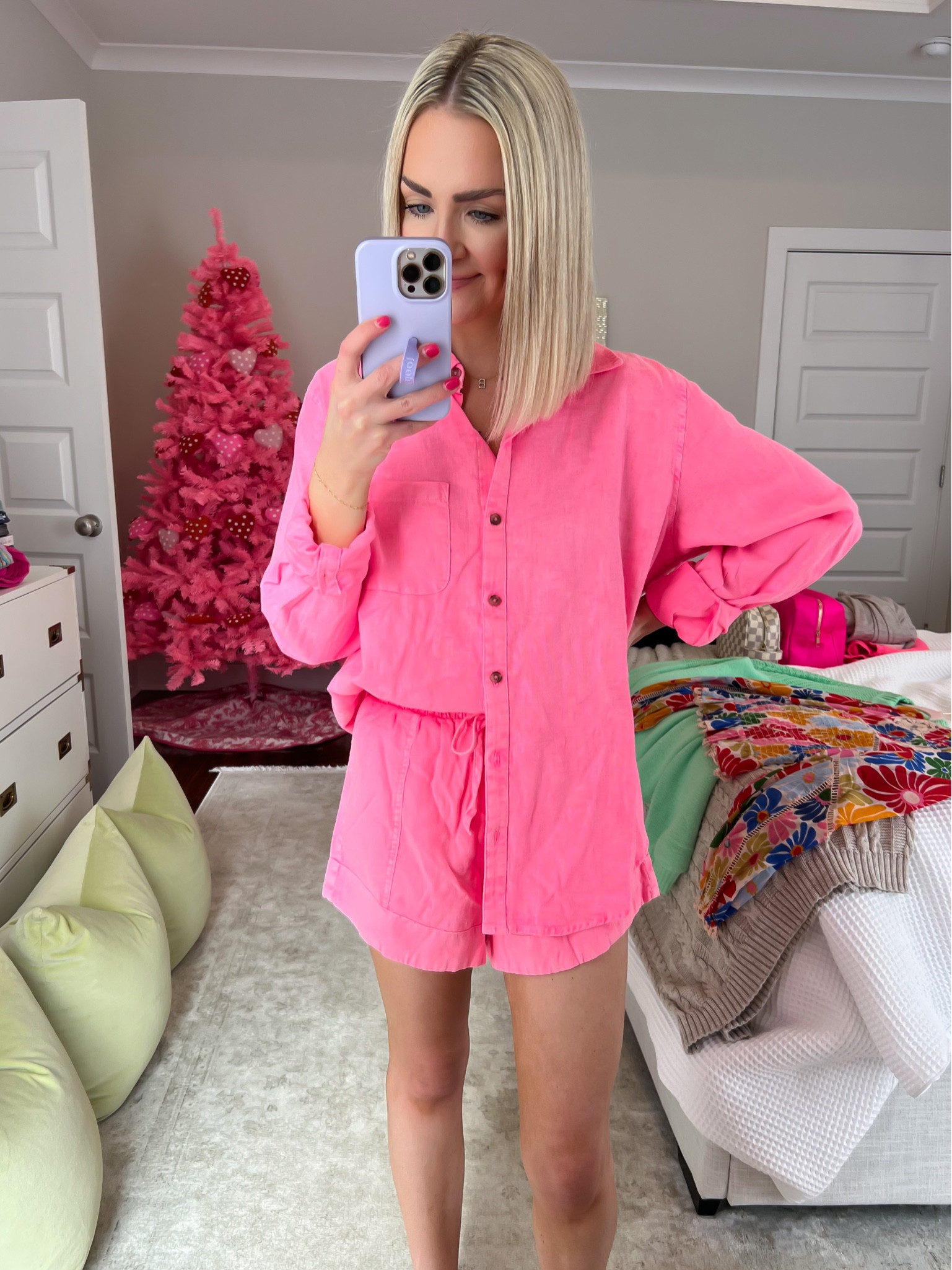Neon pink shirt set / pink lounge set / target style / target finds / 
Top: sm, shorts: xs 

#LTKFind #LTKunder50 #LTKstyletip