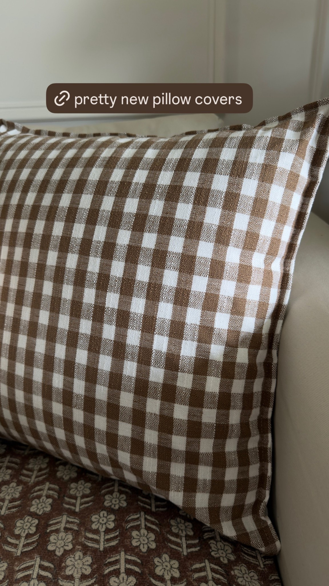 Brown gingham pillow cover 

#LTKHome