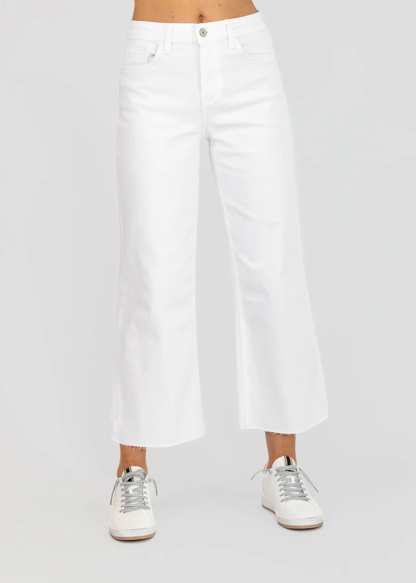 Vervet Julie HR Crop Wide Leg Jeans | Aqua B Boutique