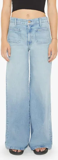 Undercover Sneak Lil Patch Pocket Wide Leg Jeans | Nordstrom