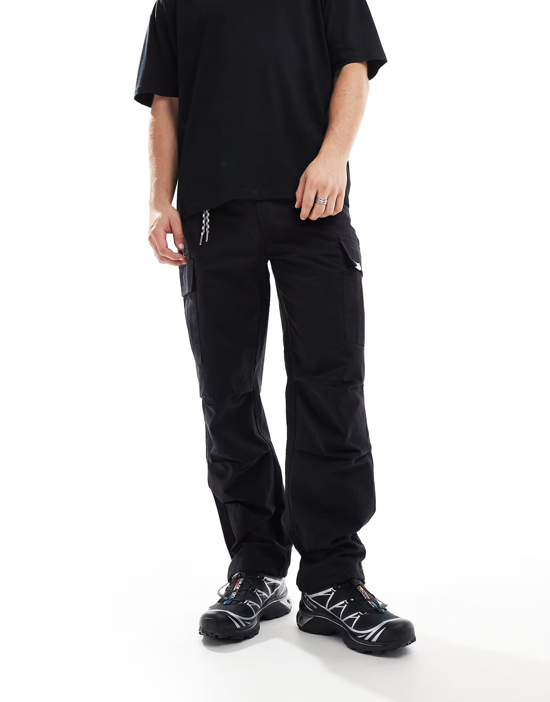 Sixth June cargo pant with large pocket detail in black | ASOS (Global)