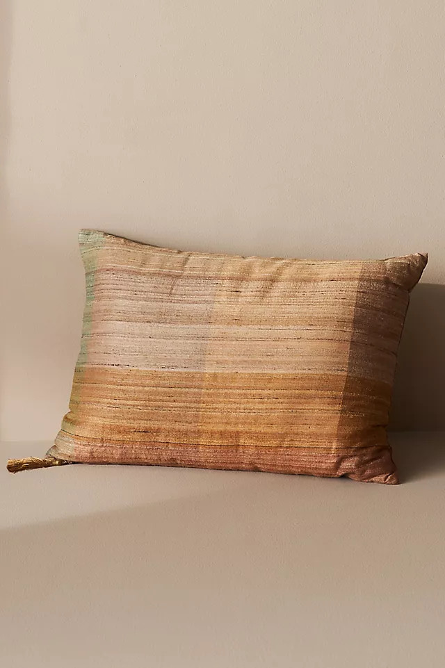 Woven Silk Pillow | Anthropologie (US)