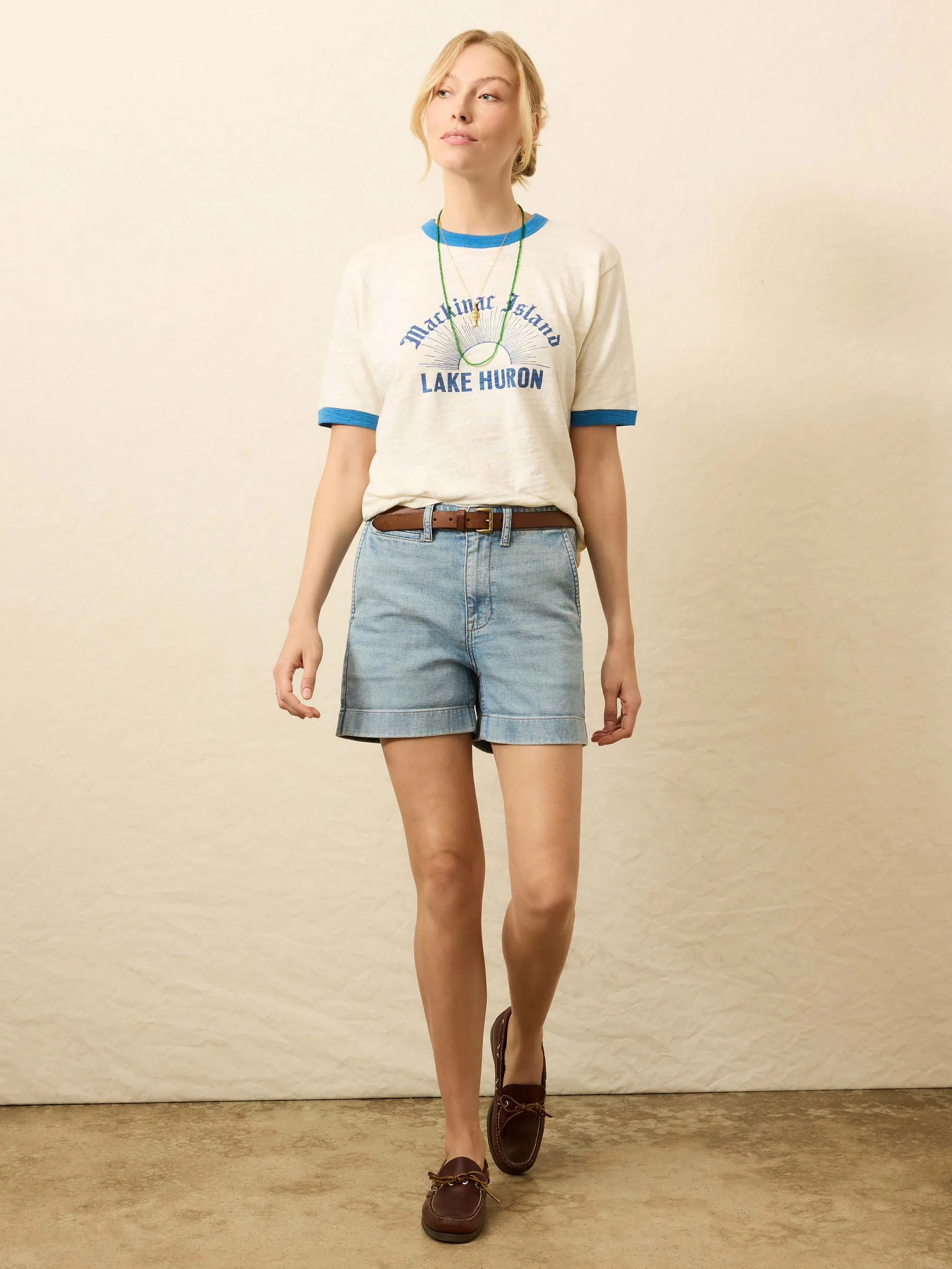 Sunwashed Slub Camp Tee - Nazare | Faherty