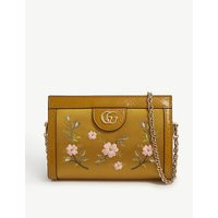Ophidia floral-embroidered satin cross-body bag | Selfridges