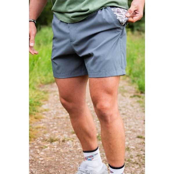 Men's Burlebo Everyday Chino Shorts XLarge River Rock Grey/Classic Deer Camo | Scheels