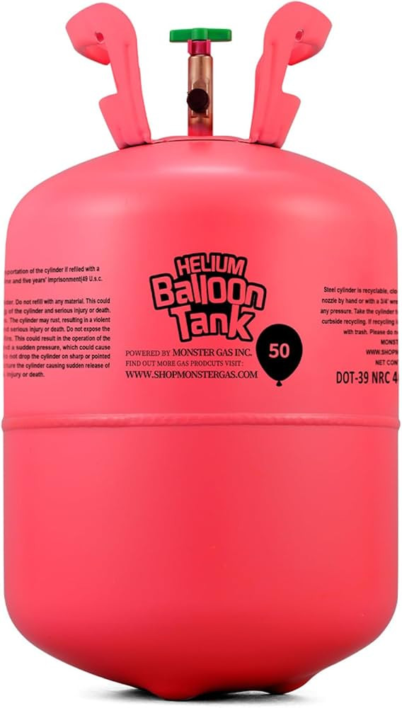 13L Helium Tank for Balloons at Home, Premium 99.99% Pure Helium Gas Kit, Inflates 50 9“Latex B... | Amazon (US)