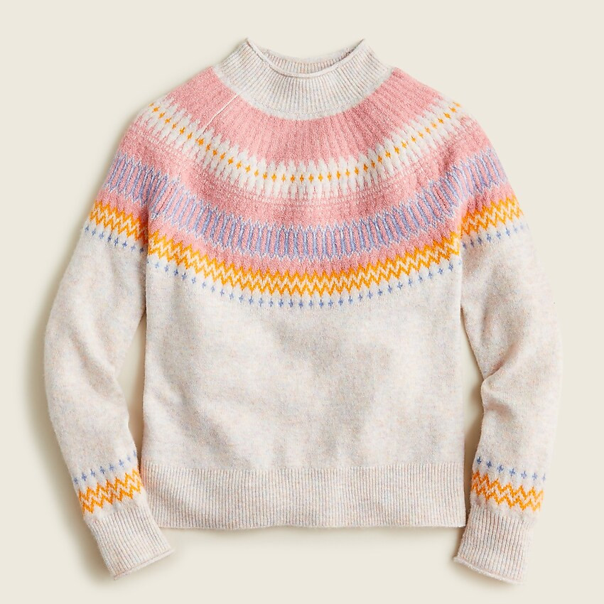 Fair Isle yoke rollneck™ sweater in Supersoft yarn | J. Crew US