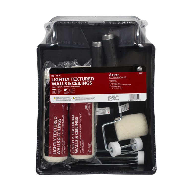 Shur-Line Better 6-Piece Lint Free Knit Full Room Paint Tray Set | Walmart (US)