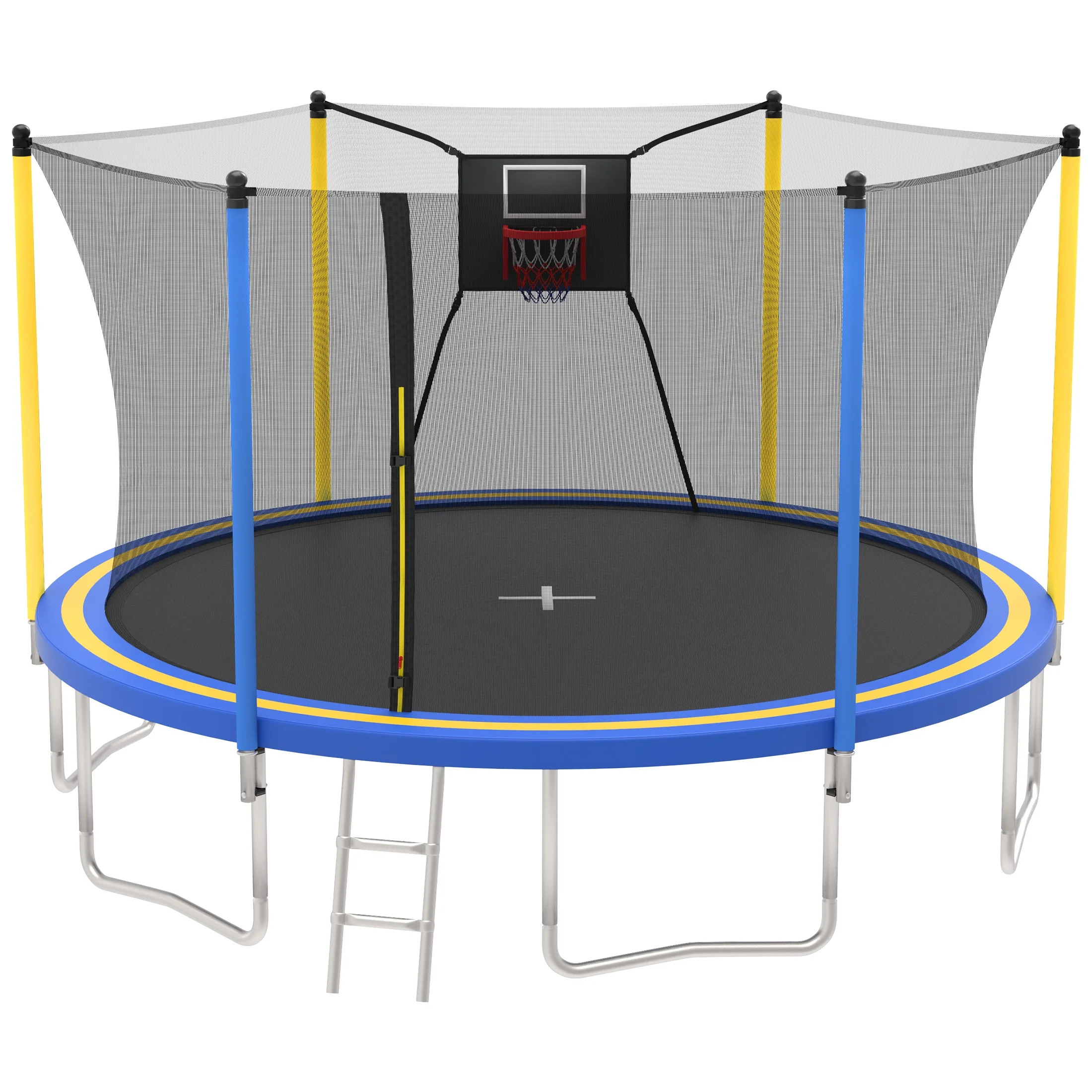 14ft Trampoline with Basketball Hoop, SEGMART Upgraded Round Kids Outdoor Trampoline with Enclosu... | Walmart (US)